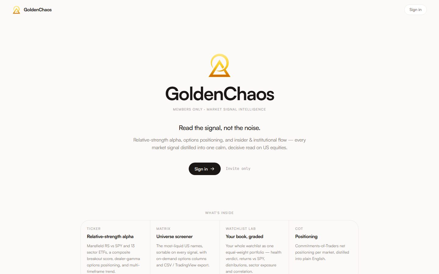 Golden Chaos