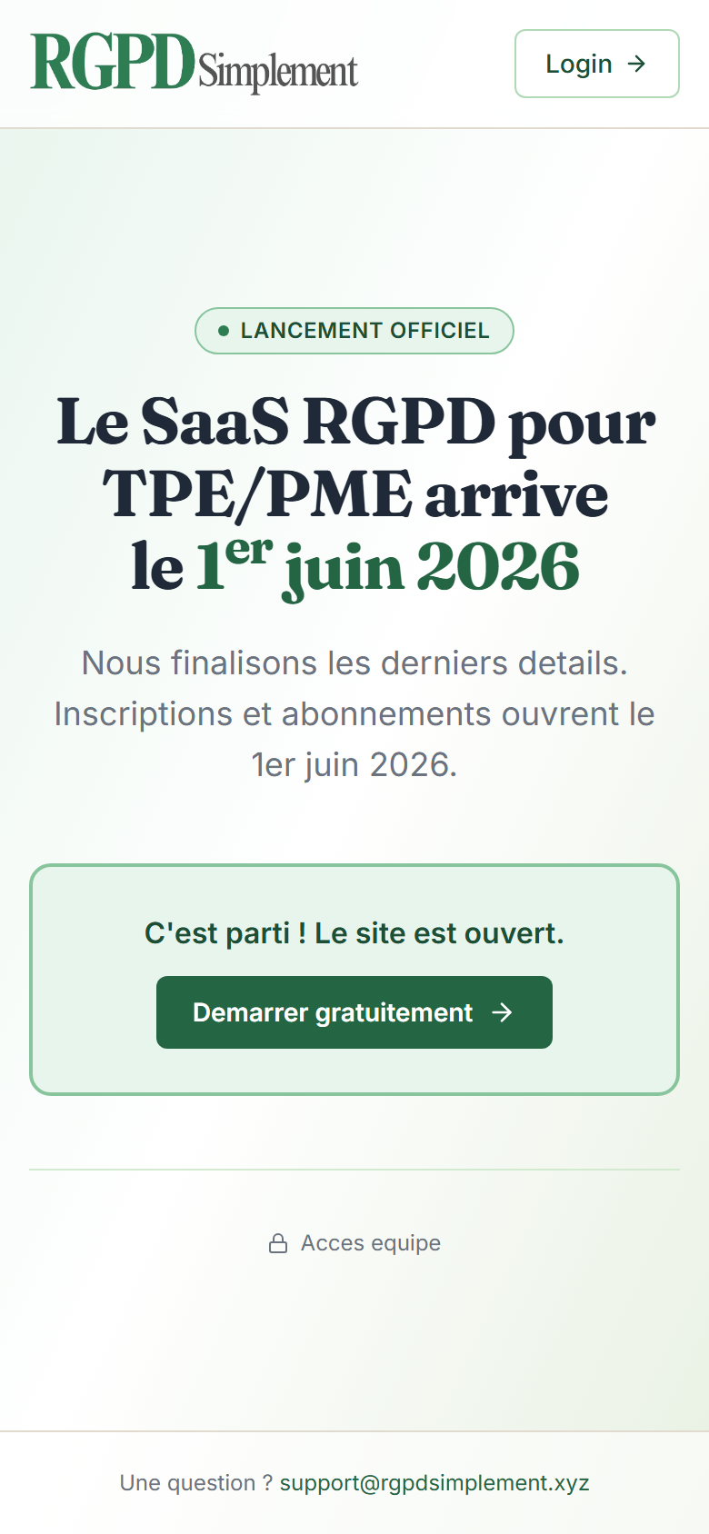 RGPD Simplement — mobile