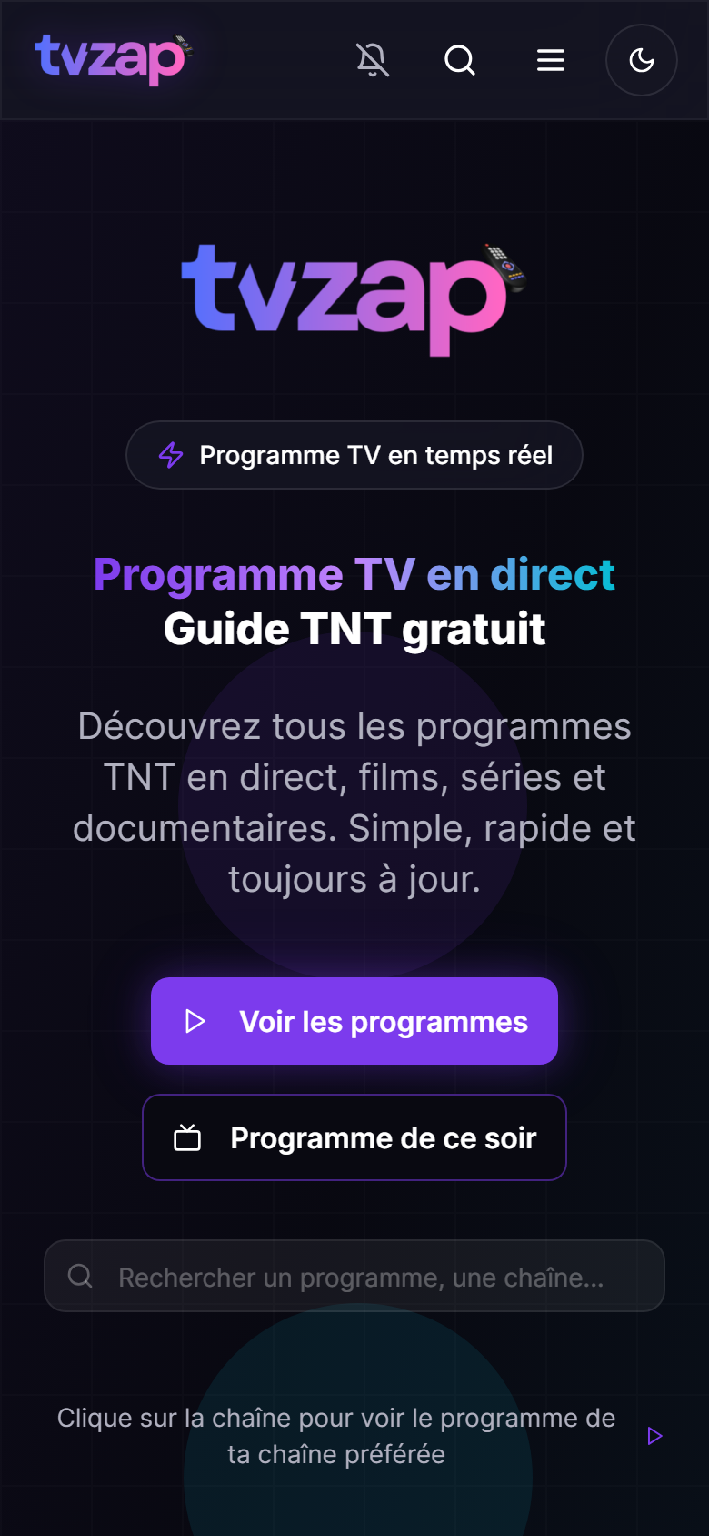 TVZap — mobile